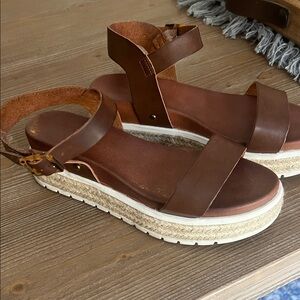 MIA Brown Espadrille Sandals
